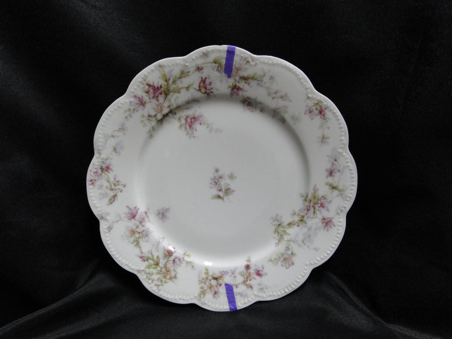 Haviland (Limoges) Schleiger 91F, Lavender & Gray: Salad Plate, 8 1/2", As Is
