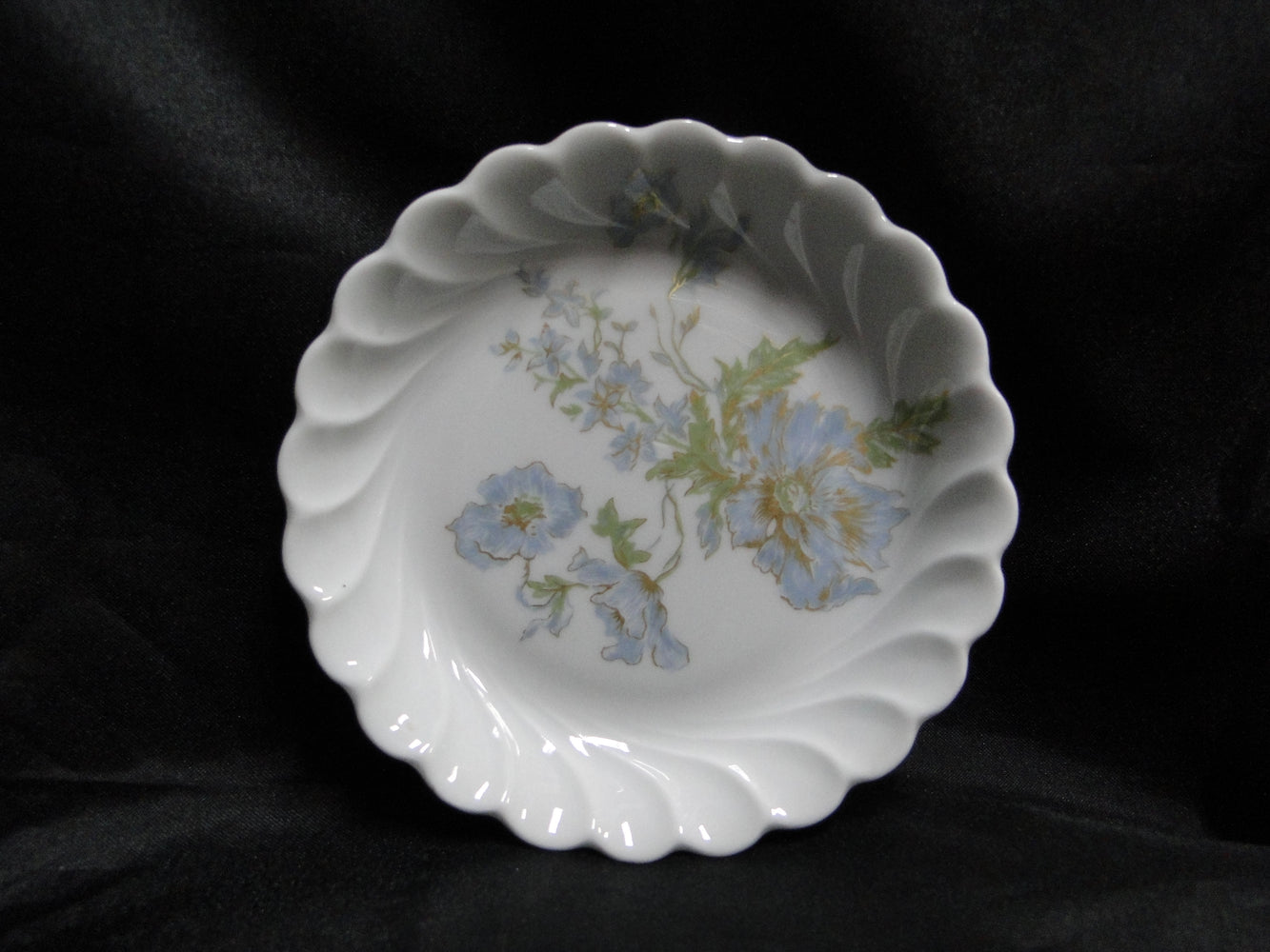 Haviland Margaux, Blue Flowers, Green Leaves: Coaster, 4 1/4"