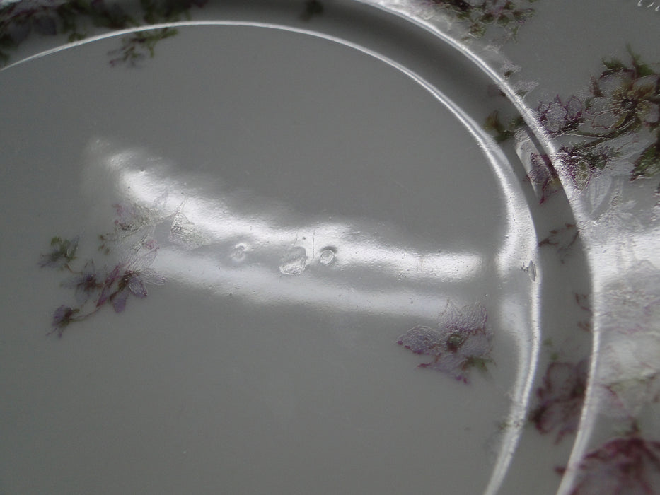 Haviland (Limoges) Schleiger 91F, Lavender & Gray: Salad Plate, 8 1/2", As Is