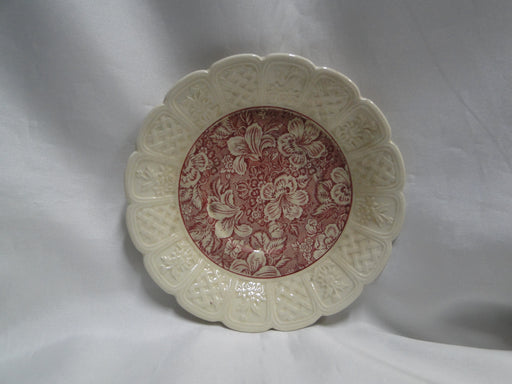 Coalport Oakhill Pink, Floral, Embossed Border: 6 5/8" Cream Soup Saucer, As Is