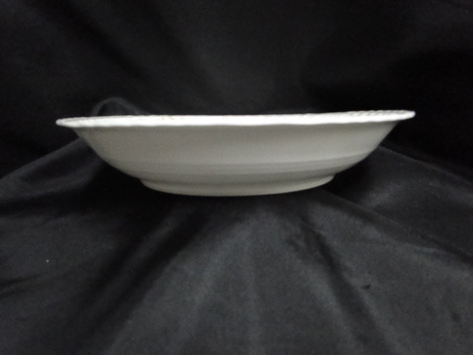 Haviland (Limoges) Green & Tan Floral Garland, Blank 123: Coupe Soup Bowl 7 1/2"