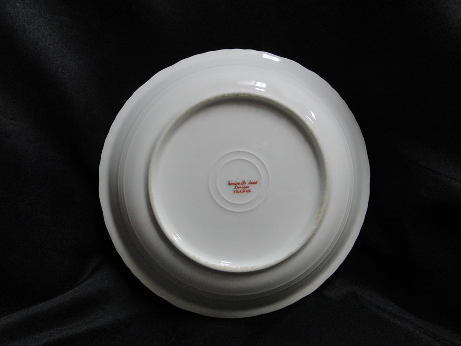 Haviland (Limoges) Green & Tan Floral Garland, Blank 123: Coupe Soup Bowl 7 1/2"