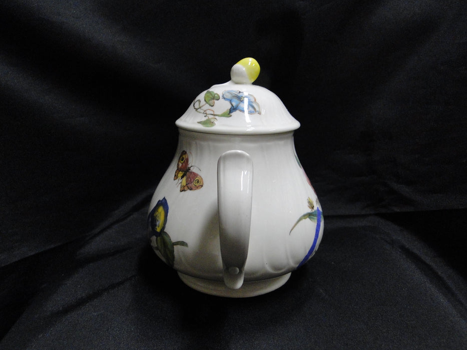 Villeroy & Boch Bouquet, Flowers, Insects: Teapot & Lid, 5 3/4", As Is