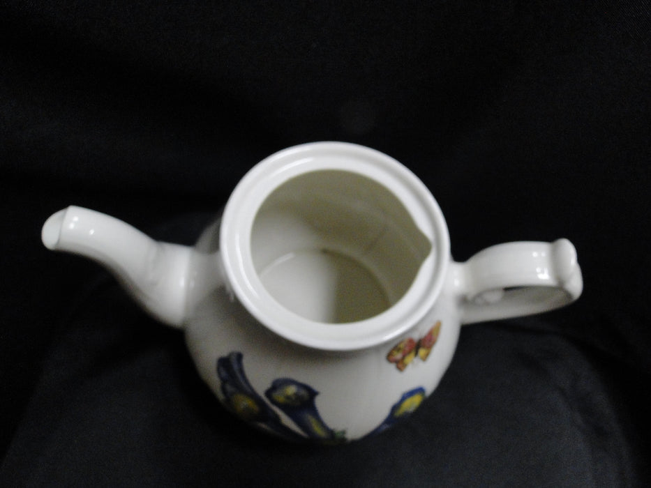 Villeroy & Boch Bouquet, Flowers, Insects: Teapot & Lid, 5 3/4", As Is
