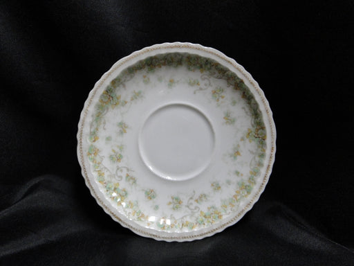 Haviland (Limoges) Green & Tan Floral Garland, Blank 123: 5 5/8" Saucer Only