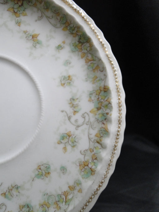 Haviland (Limoges) Green & Tan Floral Garland, Blank 123: 5 5/8" Saucer Only