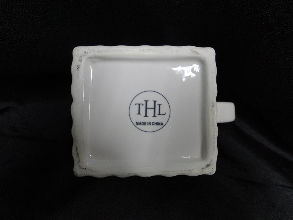THL T1H2, White w/ Metal Medallion, Lattice: Creamer, 3 1/ 4" Tall, As Is