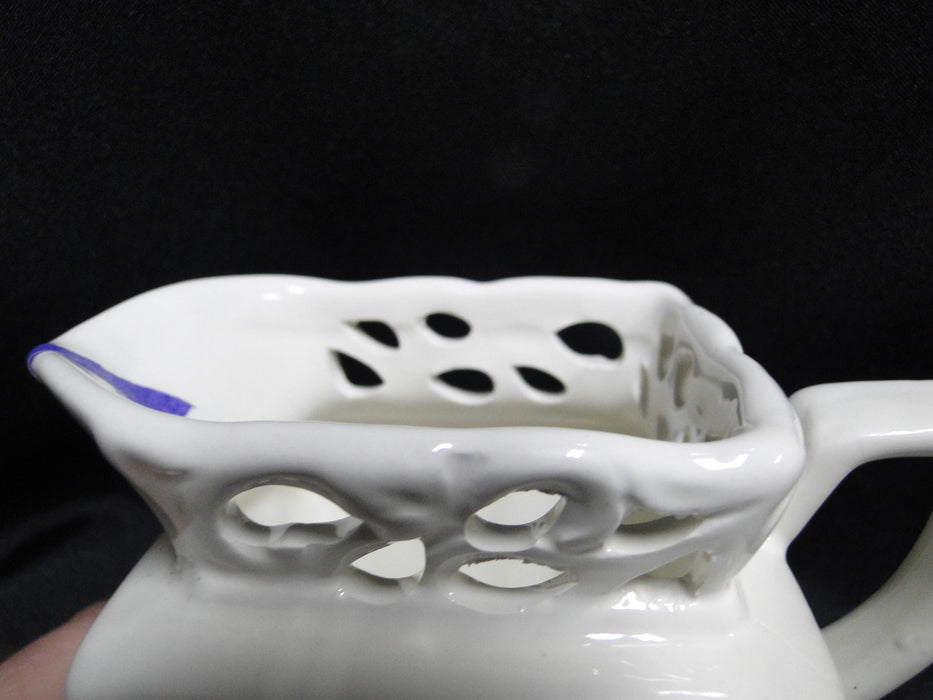 THL T1H2, White w/ Metal Medallion, Lattice: Creamer, 3 1/ 4" Tall, As Is