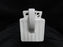 THL T1H2, White w/ Metal Medallion, Lattice: Creamer, 3 1/ 4" Tall, As Is
