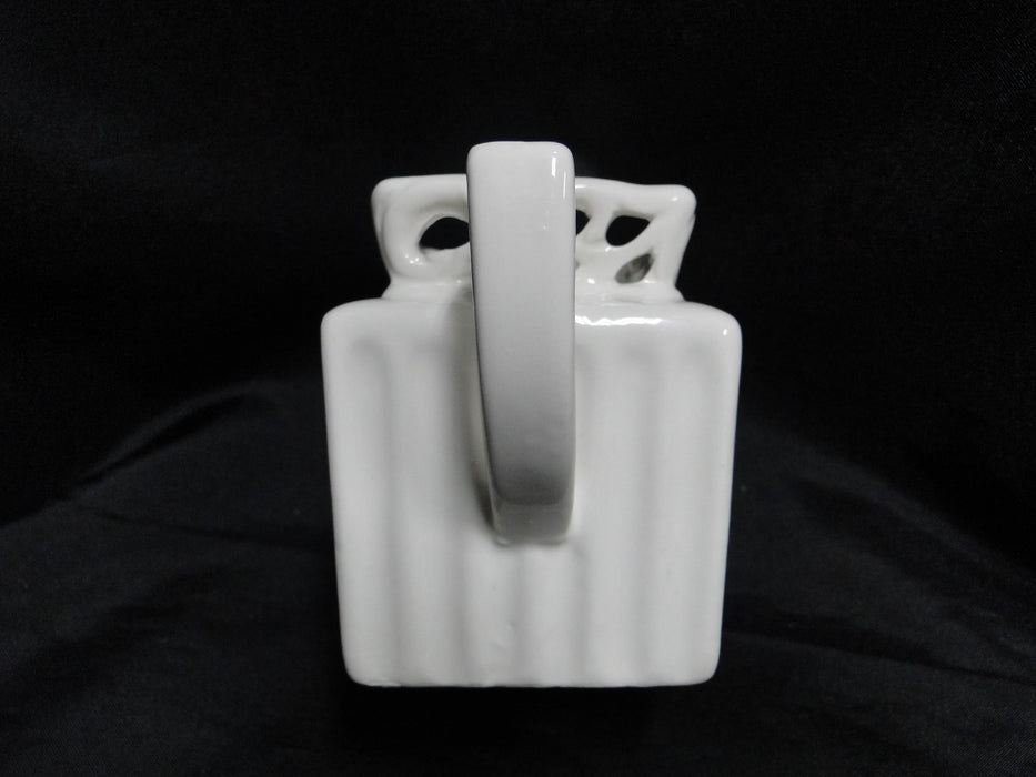 THL T1H2, White w/ Metal Medallion, Lattice: Creamer, 3 1/ 4" Tall, As Is