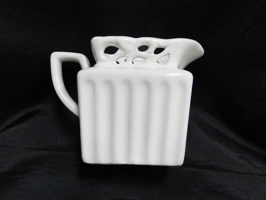 THL T1H2, White w/ Metal Medallion, Lattice: Creamer, 3 1/ 4" Tall, As Is