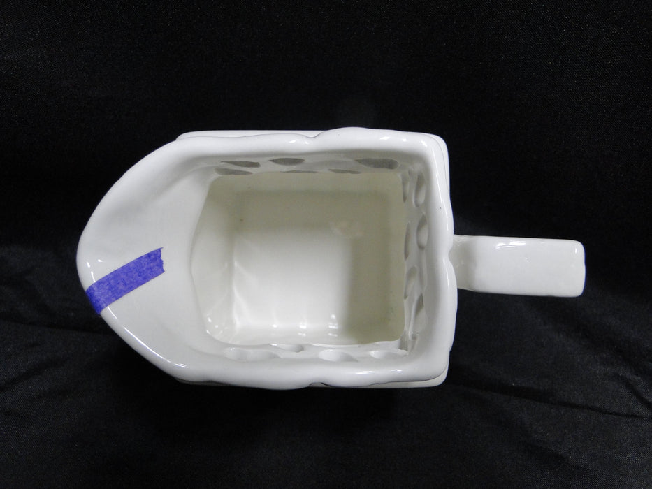 THL T1H2, White w/ Metal Medallion, Lattice: Creamer, 3 1/ 4" Tall, As Is