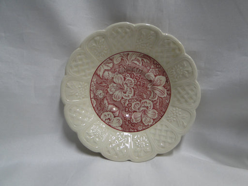 Coalport Oakhill Pink, Floral, Embossed Border: 5 3/4" Saucer, Crazing