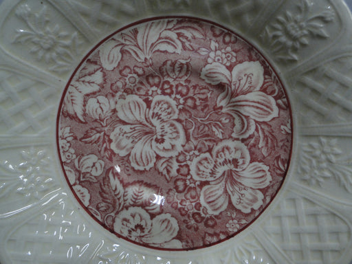 Coalport Oakhill Pink, Floral, Embossed Border: 5 3/4" Saucer, Crazing