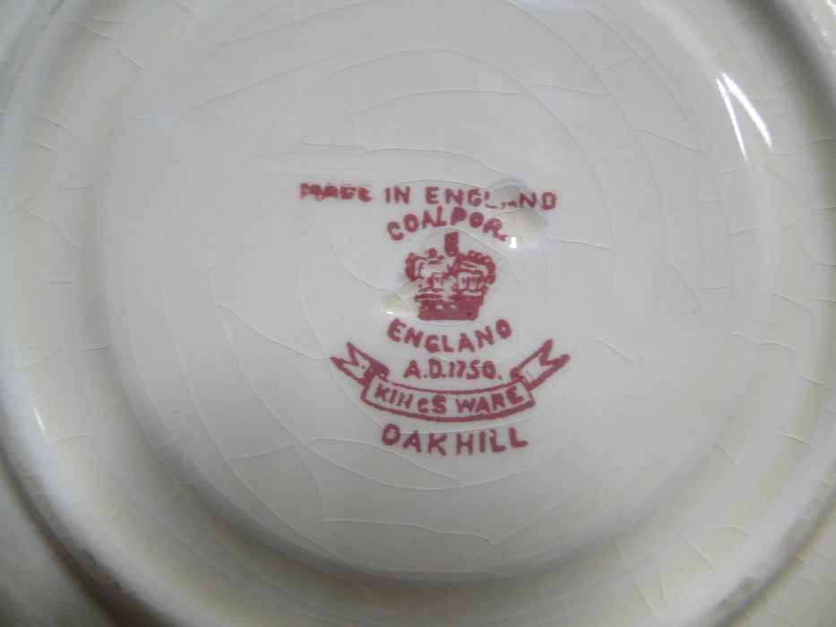 Coalport Oakhill Pink, Floral, Embossed Border: 5 3/4" Saucer, Crazing