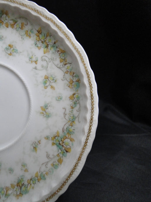 Haviland (Limoges) Green & Tan Floral Garland, Blank 123: 5 7/8" Saucer Only