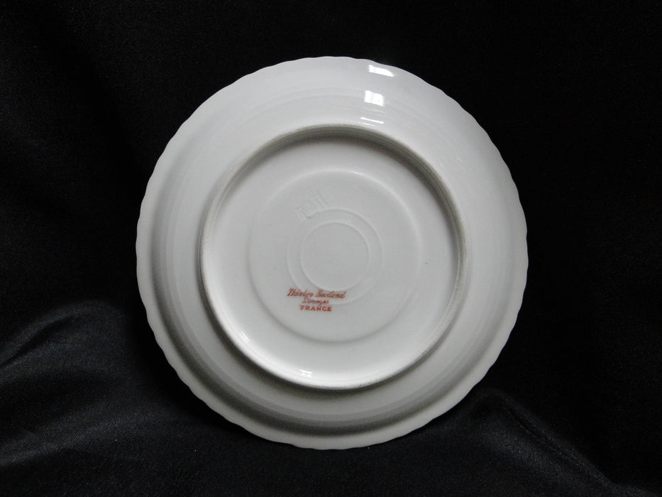 Haviland (Limoges) Green & Tan Floral Garland, Blank 123: 5 7/8" Saucer Only