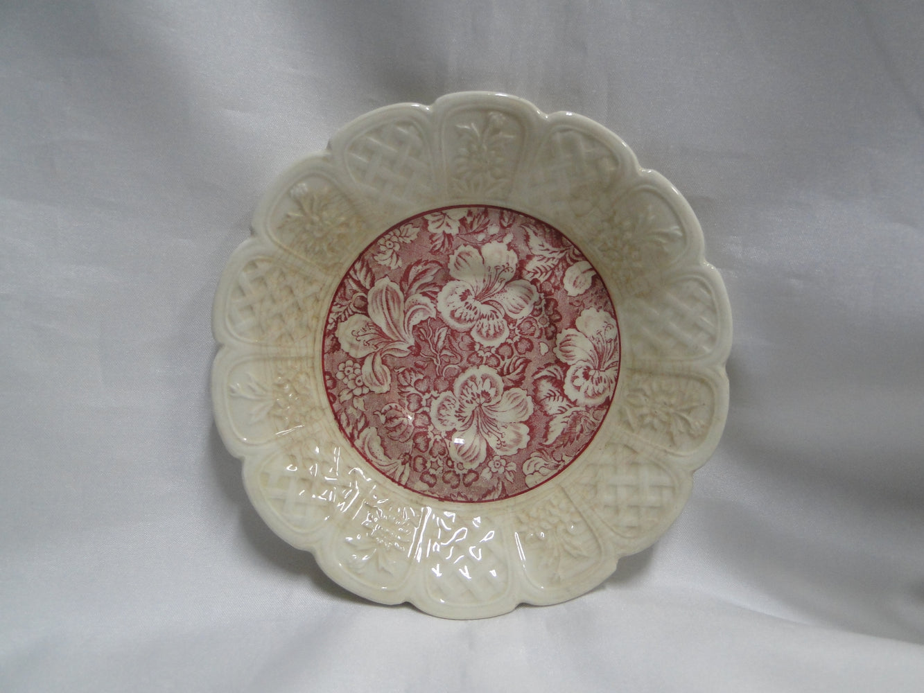 Coalport Oakhill Pink, Floral, Embossed Border: 5 3/4" Saucer, As Is