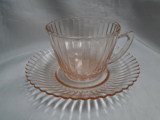 Macbeth Evans Petalware Pink: Cup & Saucer Set, 2 5/8" Tall
