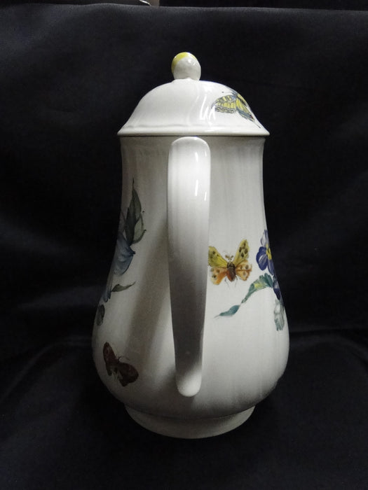 Villeroy & Boch Bouquet, Flowers, Insects: Coffee Pot & Lid, 8 7/8" Tall