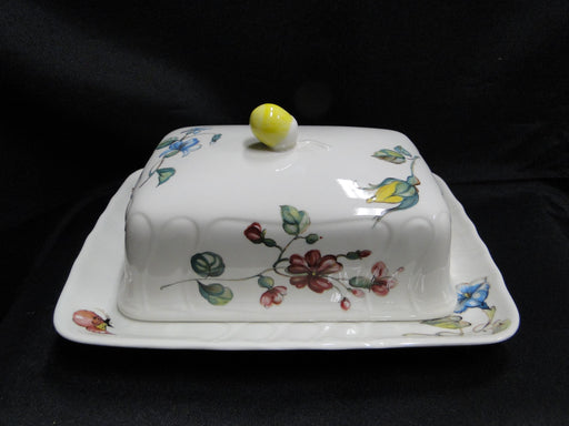 Villeroy & Boch Bouquet, Flowers, Insects: Covered Butter Dish w/ Lid