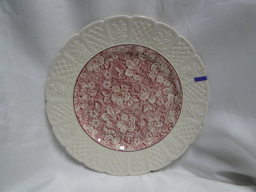 Coalport Oakhill Pink, Floral, Embossed Border: Luncheon Plate (s), 9 1/2" As Is