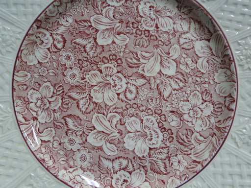 Coalport Oakhill Pink, Floral, Embossed Border: Luncheon Plate (s), 9 1/2" As Is