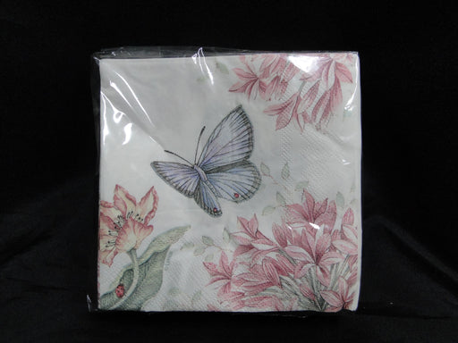 Lenox Butterfly Meadow Pink: Package (s) of 40 Paper Beverage Napkins, 9.875"