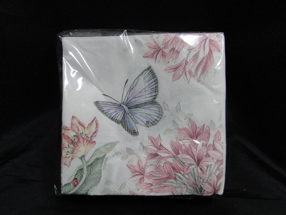 Lenox Butterfly Meadow Pink: Package (s) of 40 Paper Beverage Napkins, 9.875"