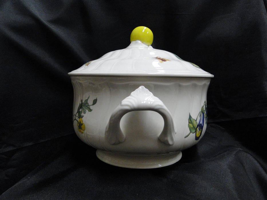 Villeroy & Boch Bouquet, Flowers, Insects: Round Tureen w/ Handles & Lid