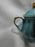 Grace's Teaware Teal w/ Gold Trim, Fluted: Sugar Bowl & Lid, 5" Tall