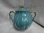 Grace's Teaware Teal w/ Gold Trim, Fluted: Sugar Bowl & Lid, 5" Tall