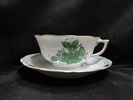 Herend Chinese Bouquet Green, Florals: Footed Cup & Saucer Set (s), 2"