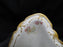 Haviland (Limoges) Schleiger 235e, Pink & Green: Crescent Bone Plate, 6"
