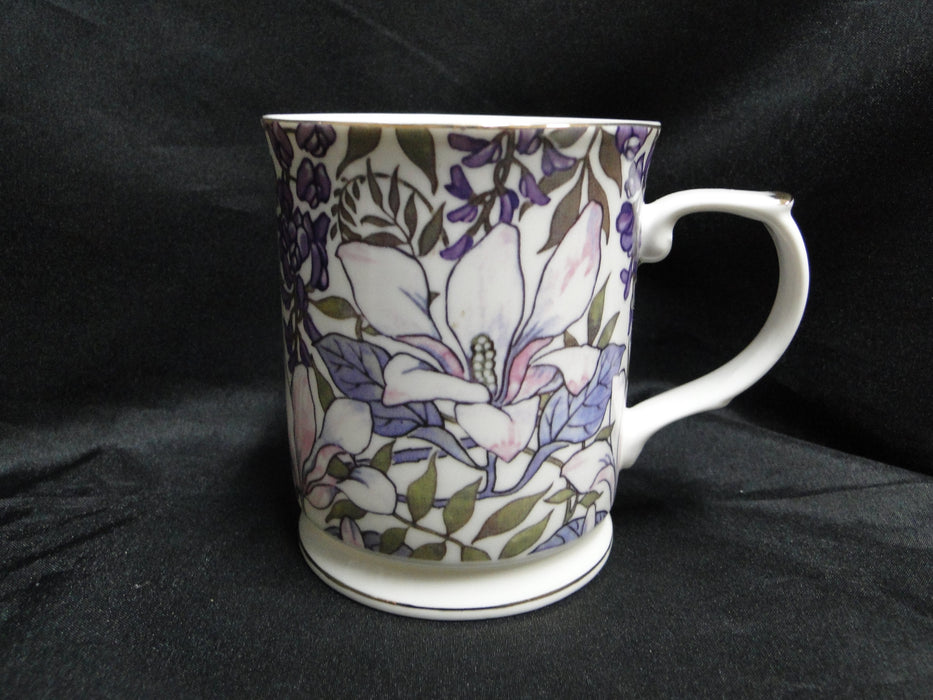 Grace's Teaware Purple Florals on White: Mug (s), 4" Tall