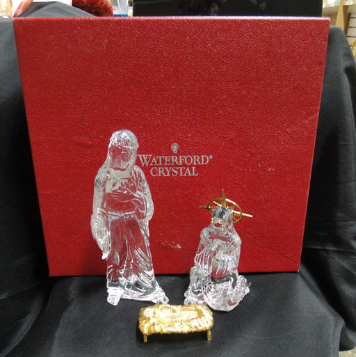 Waterford Crystal Millennium Nativity: Mary, Joseph, Manger, No Jesus