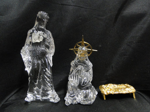 Waterford Crystal Millennium Nativity: Mary, Joseph, Manger, No Jesus