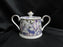 Grace's Teaware Purple Florals on White: Sugar Bowl & Lid, 3 7/8"Tall