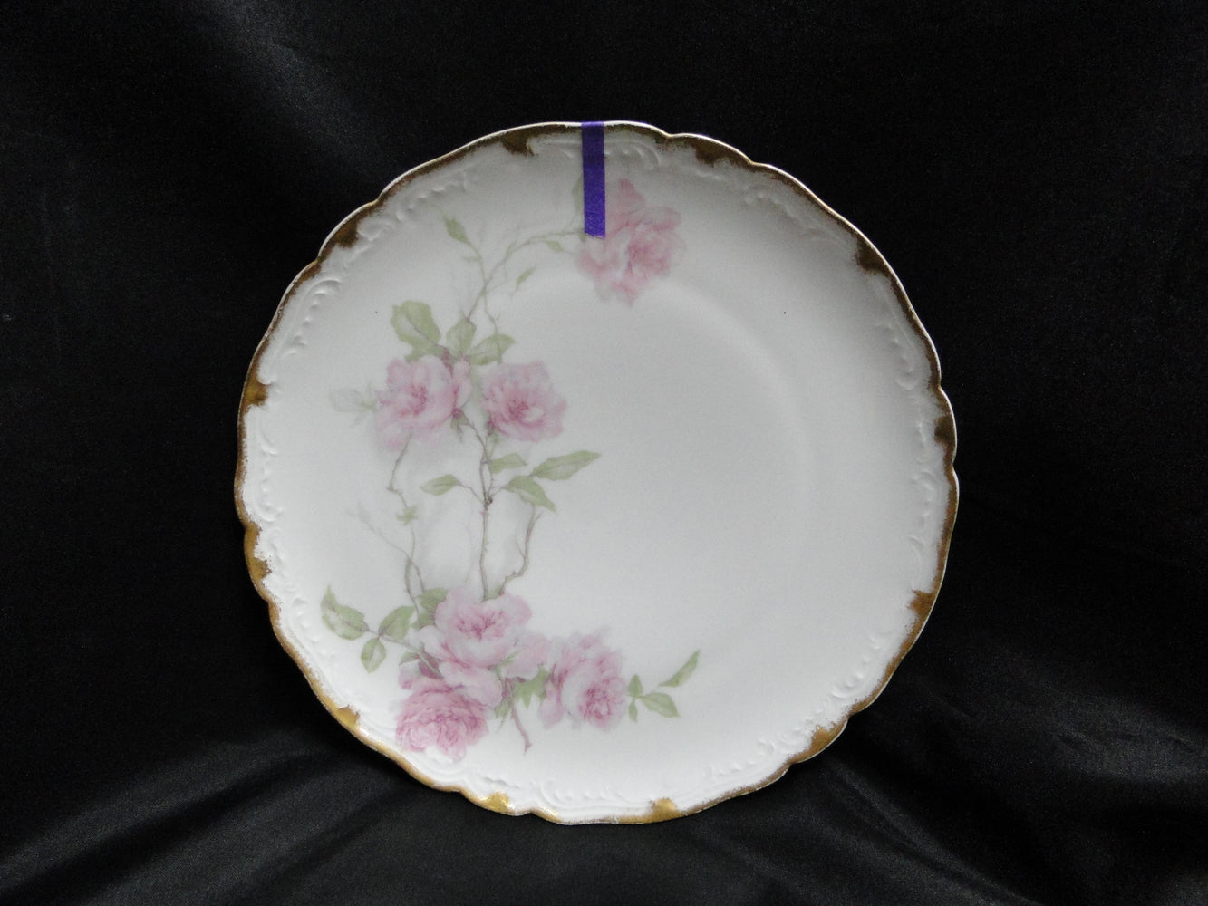 Haviland (Limoges) Schleiger 1151, Baltimore Roses: Salad Plate, 8 1/2", As Is