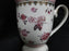 Grace's Teaware Pink Roses & Pink Band on White: Mug (s), 4 1/4" Tall