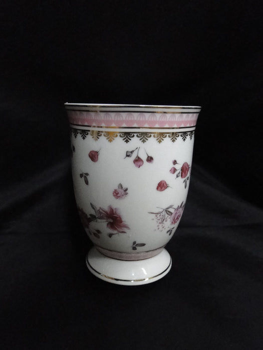 Grace's Teaware Pink Roses & Pink Band on White: Mug (s), 4 1/4" Tall