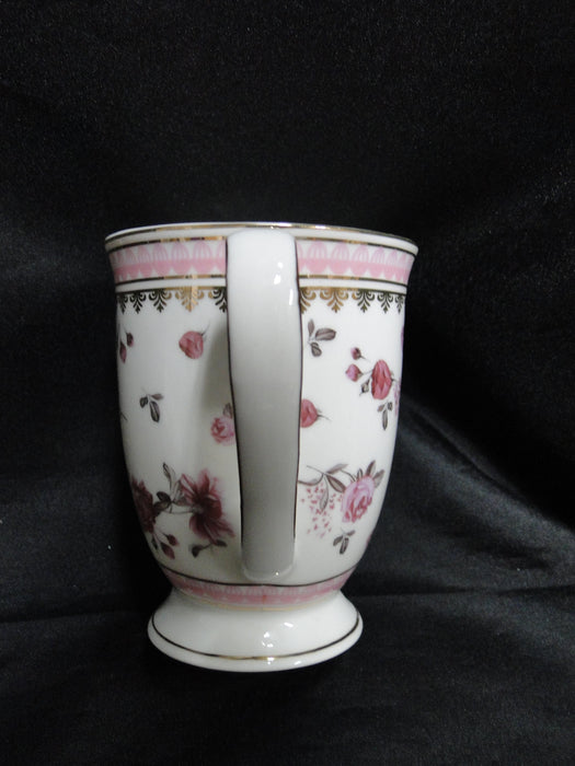 Grace's Teaware Pink Roses & Pink Band on White: Mug (s), 4 1/4" Tall