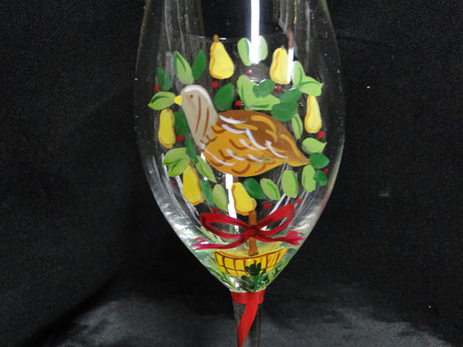 Block 12 Days of Christmas: "1 Partridge" Water or Wine Goblet, 9 1/8"