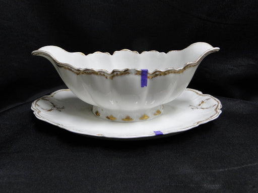 Haviland (Limoges) Schleiger 22, Double Gold Trim: Gravy w/ Underplate, As Is