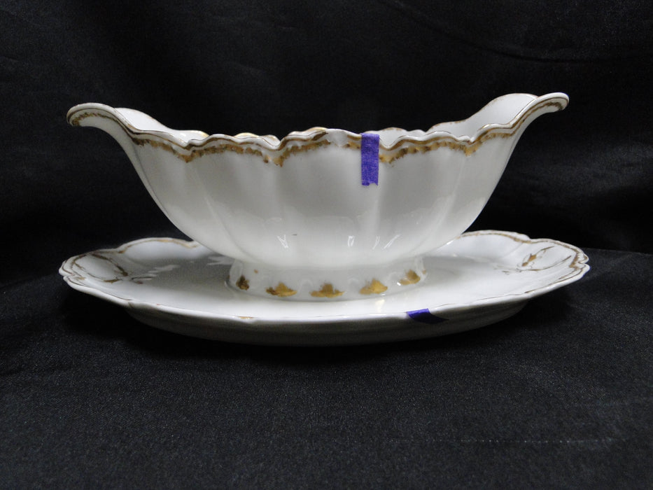 Haviland (Limoges) Schleiger 22, Double Gold Trim: Gravy w/ Underplate, As Is