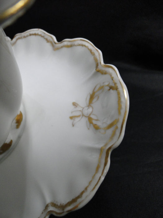 Haviland (Limoges) Schleiger 22, Double Gold Trim: Gravy w/ Underplate, As Is