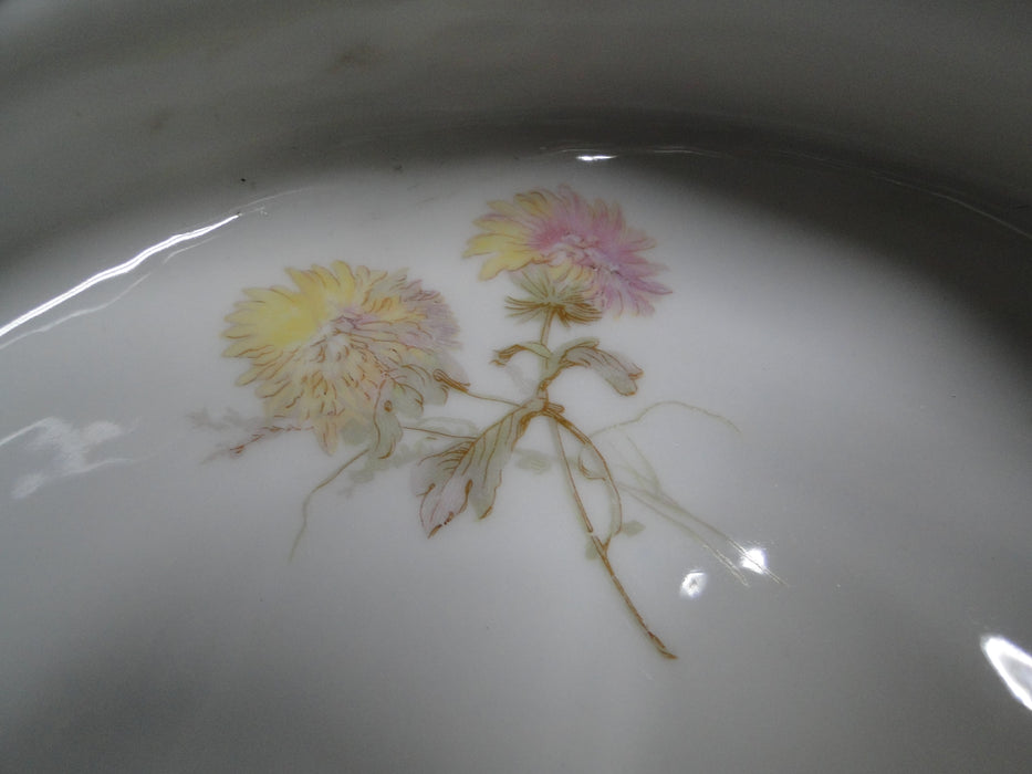 Haviland Schleiger 664C, Yellow & Pink Flowers: Oval Serving Bowl, No Lid, As Is