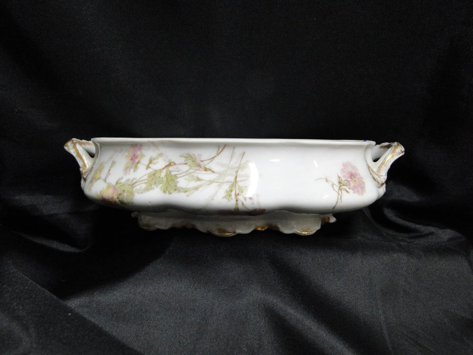 Haviland Schleiger 664C, Yellow & Pink Flowers: Oval Serving Bowl, No Lid, As Is