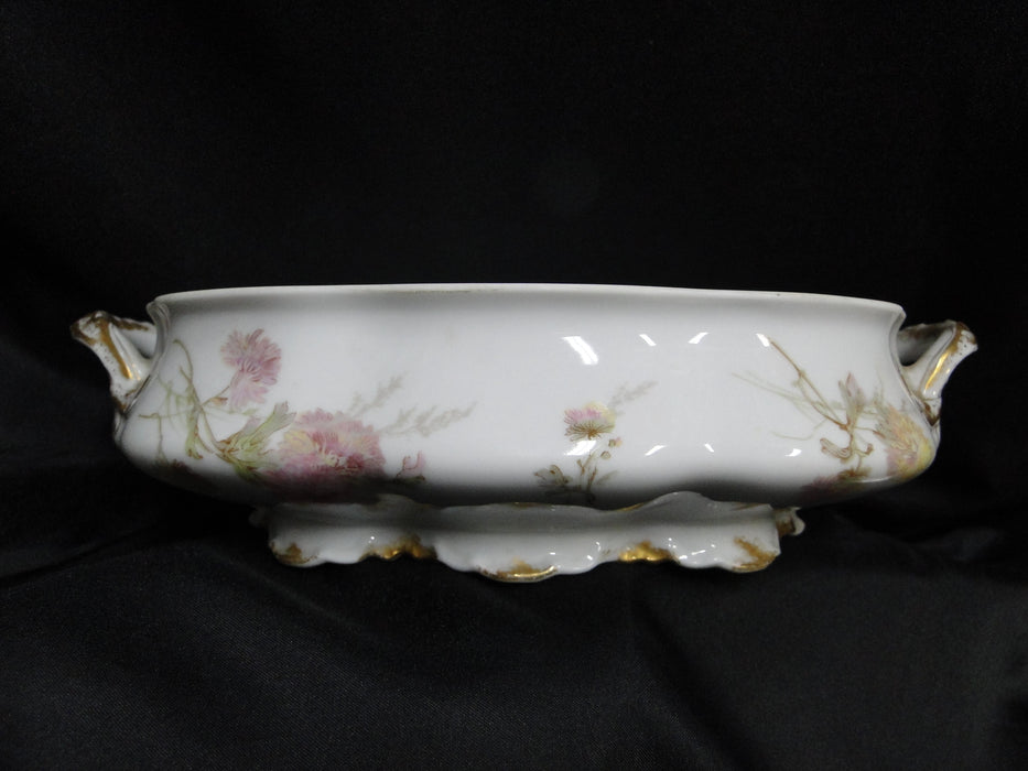 Haviland Schleiger 664C, Yellow & Pink Flowers: Oval Serving Bowl, No Lid, As Is