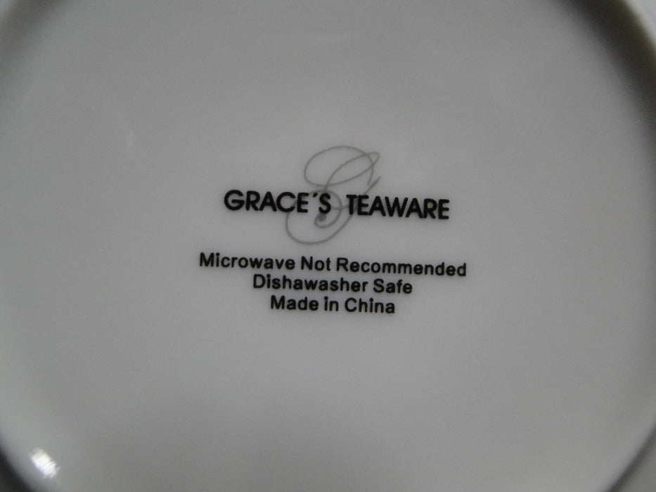 Grace's Teaware Blue Florals on White: Cup & Saucer Set (s), 3 1/4" Tall
